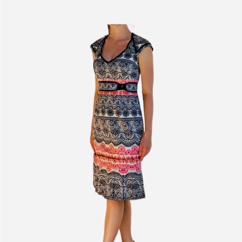 KAREN MILLEN COTTON PATTERNED DRESS (0940)